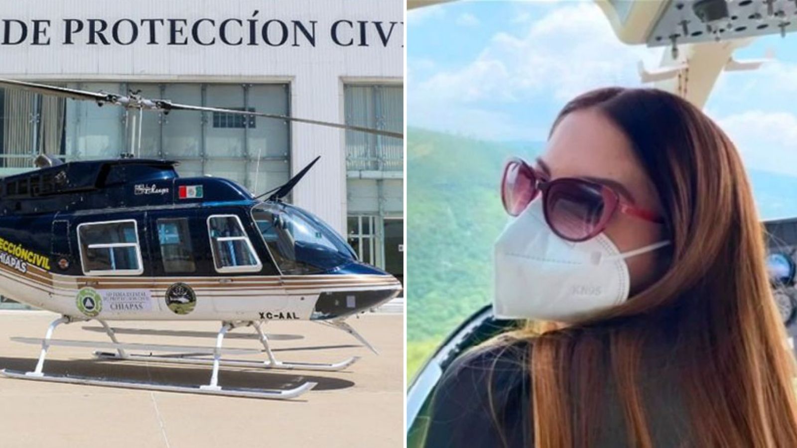 Elvia Martí usa helicóptero del IMSS para viaje recreativo en Chiapas
