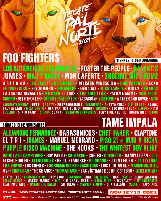 Festival Pa'l Norte 2021 - Grupos