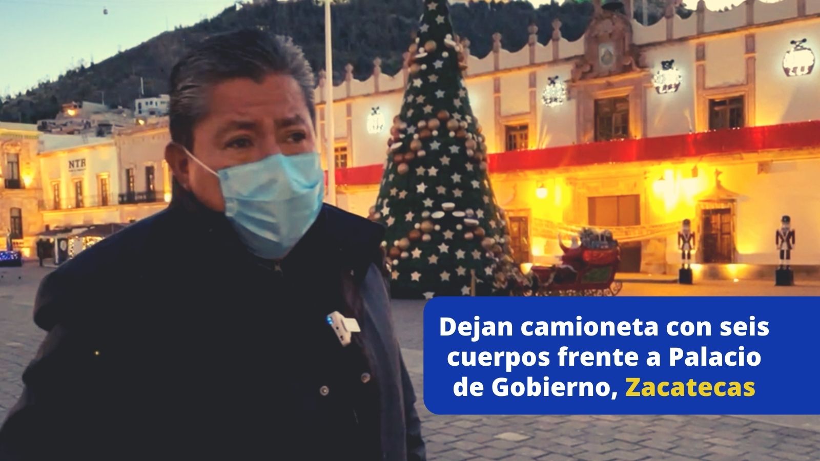dejan camioneta con 6 cuerpos en Palacio de Gobierno Zacatecas