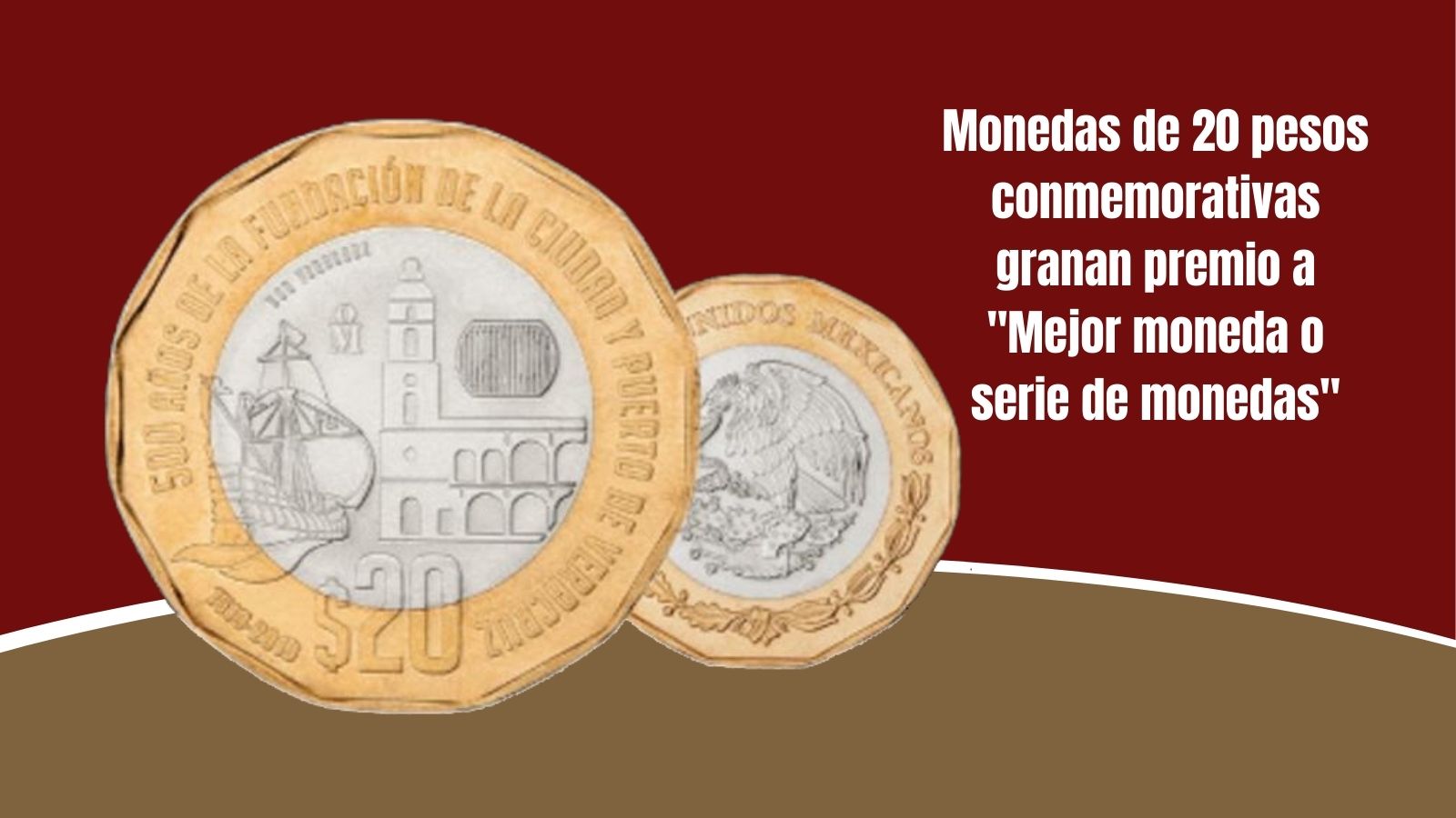 Banxico premio moneda conmemorativa 20 pesos