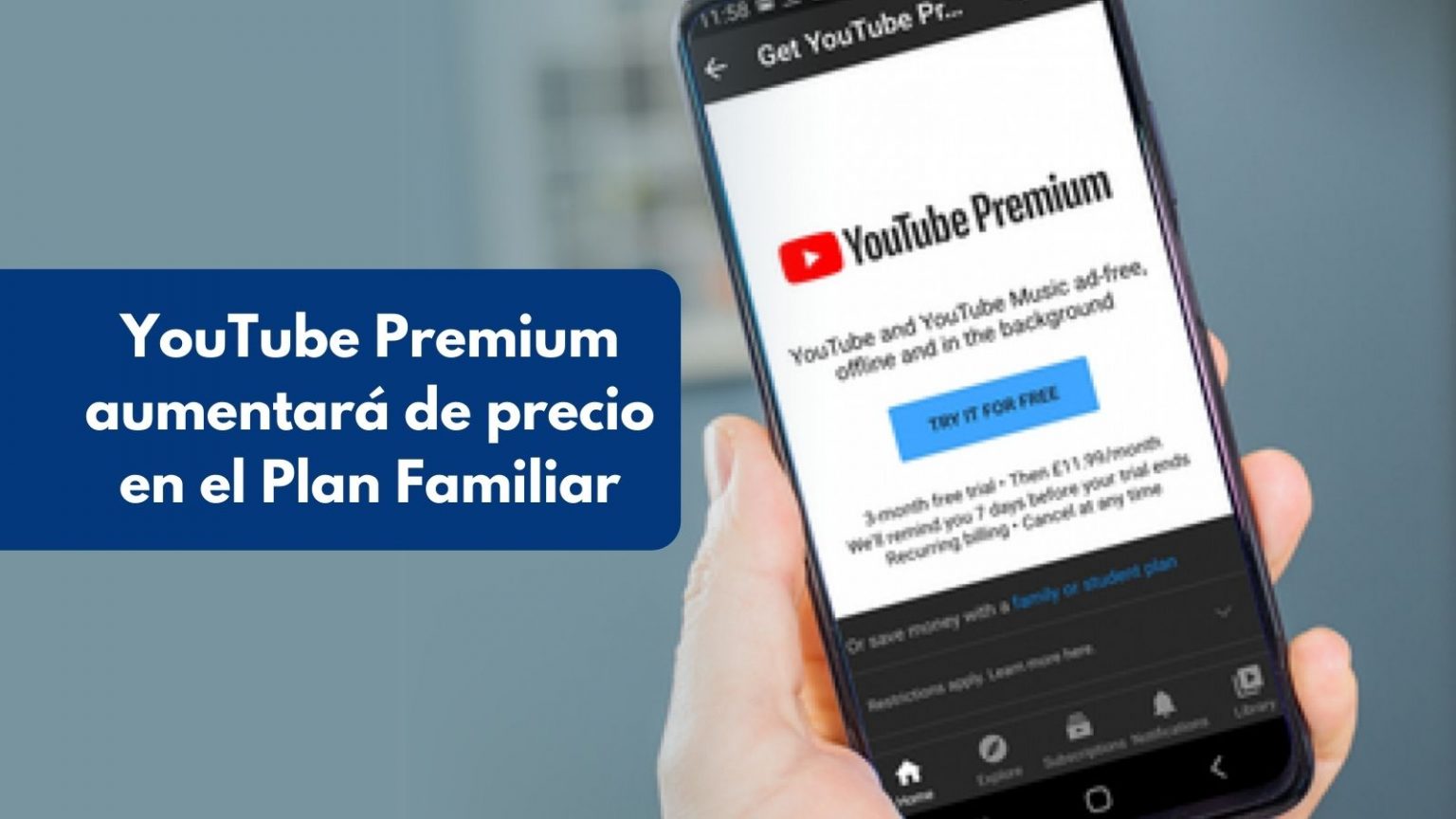 YouTube Premium subirá de precio el Plan Familiar a partir de marzo