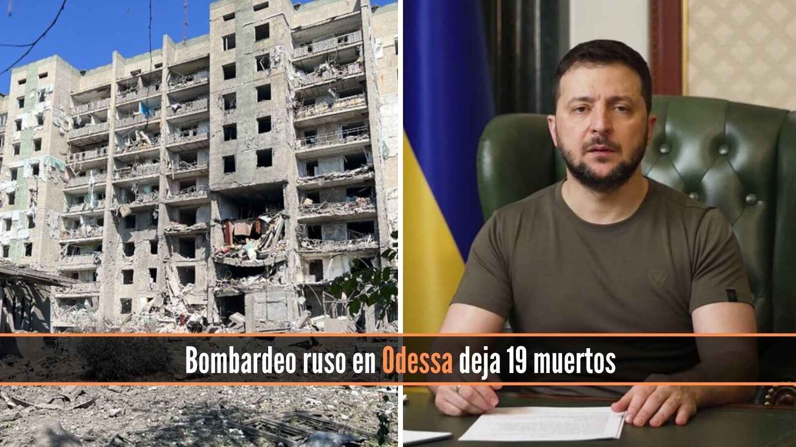 Bombardeo ruso en Odessa deja 19 muertos