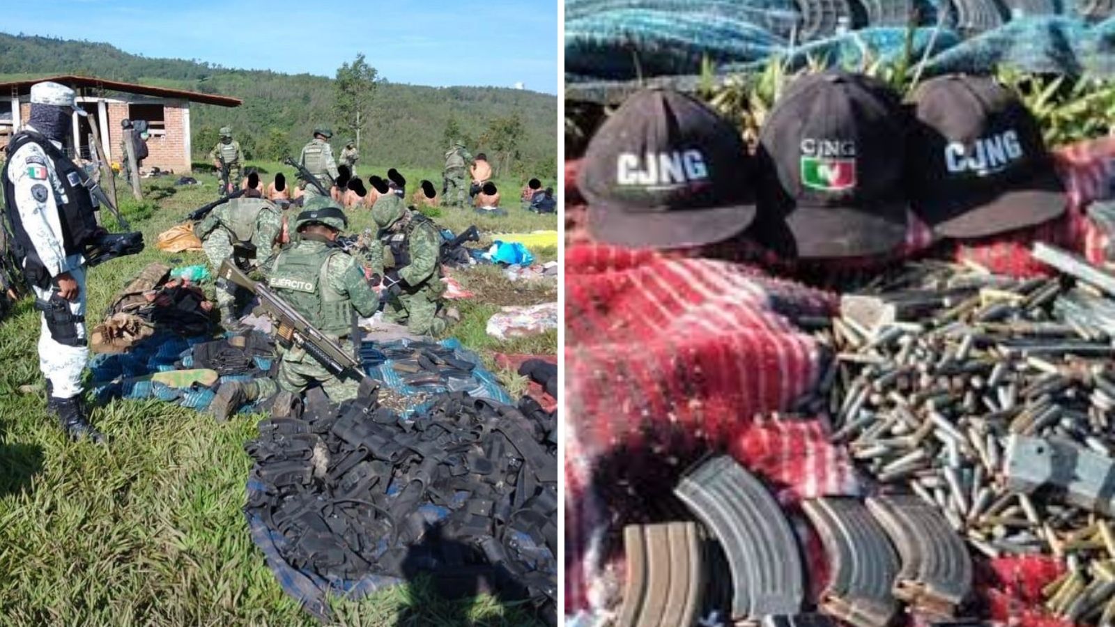 Ejército Mexicano Sedena y Guardia Nacional detienen a 37 integrantes del crimen organizado
