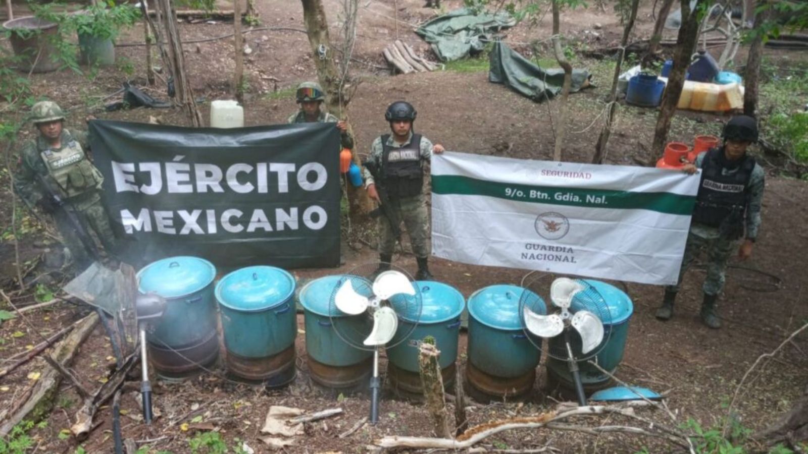 Ejército Mexicano y Guardia Nacional desmantelan laboratorios