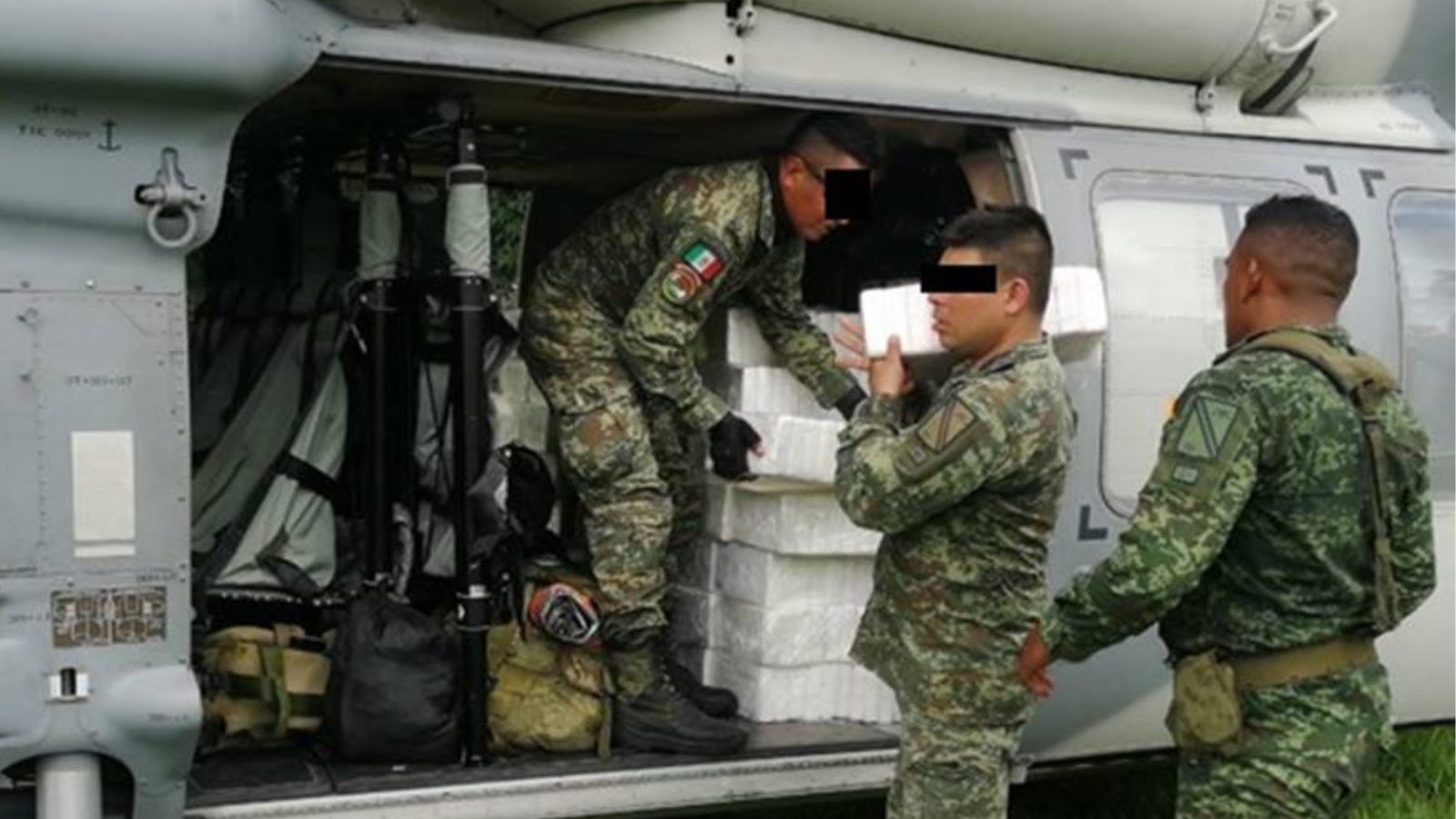 SEDENA asegura 340 kilos de cocaína. Ejército mexicano Chiapas