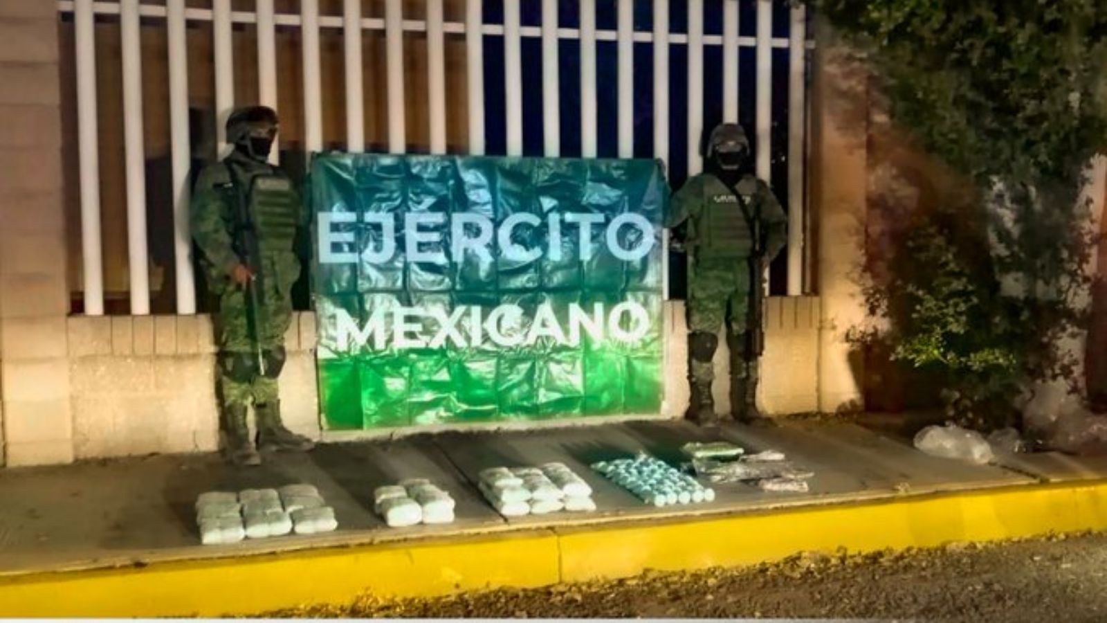 Sedena Ejército Mexicano y Guardia Nacional decomisan fentanilo y otras drogas en Sinaloa
