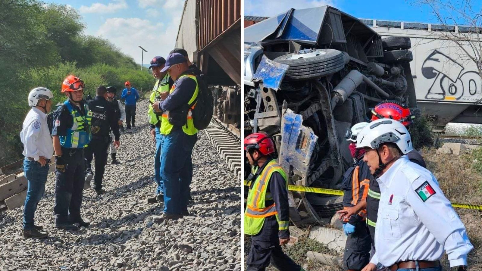 Choque entre tren y autobús deja 6 muertos en Querétaro