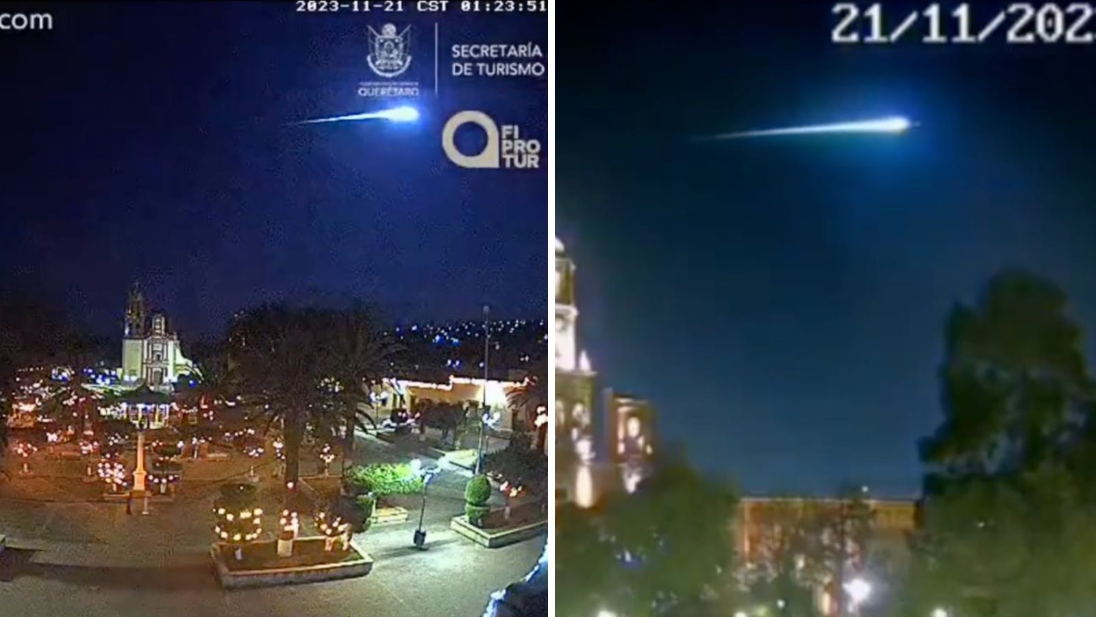 Captan paso de presunto meteorito por el centro de México
