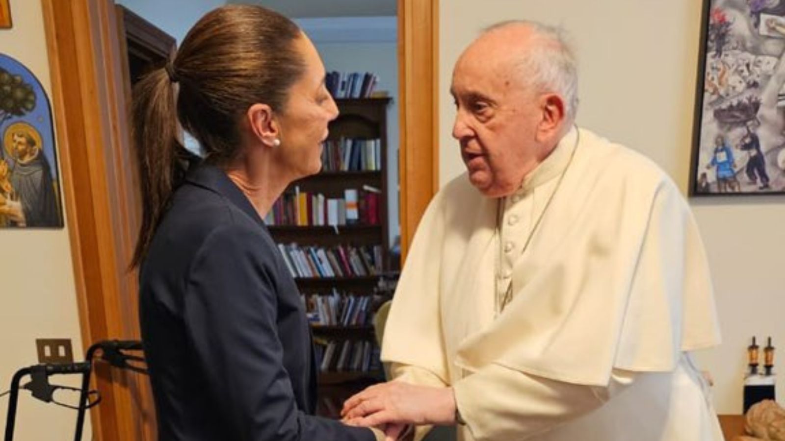 Claudia Sheinbaum visita al papa Francisco, en el Vaticano