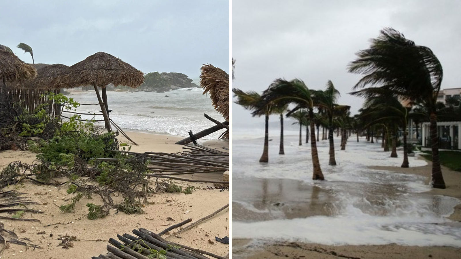 Beryl se debilita tras su paso en Yucatán, ya es tormenta tropical