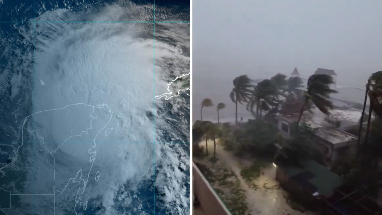 Huracán Beryl toca tierra en Quintana Roo como categoría 2