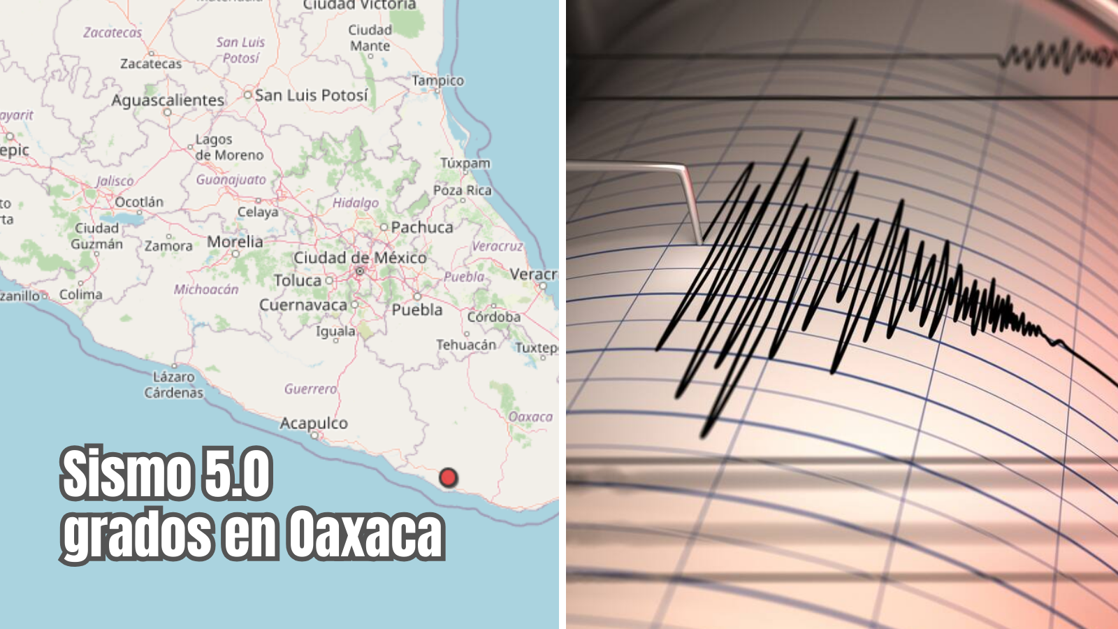 Sismo de 5.0 grados sacude el estado de Oaxaca, México