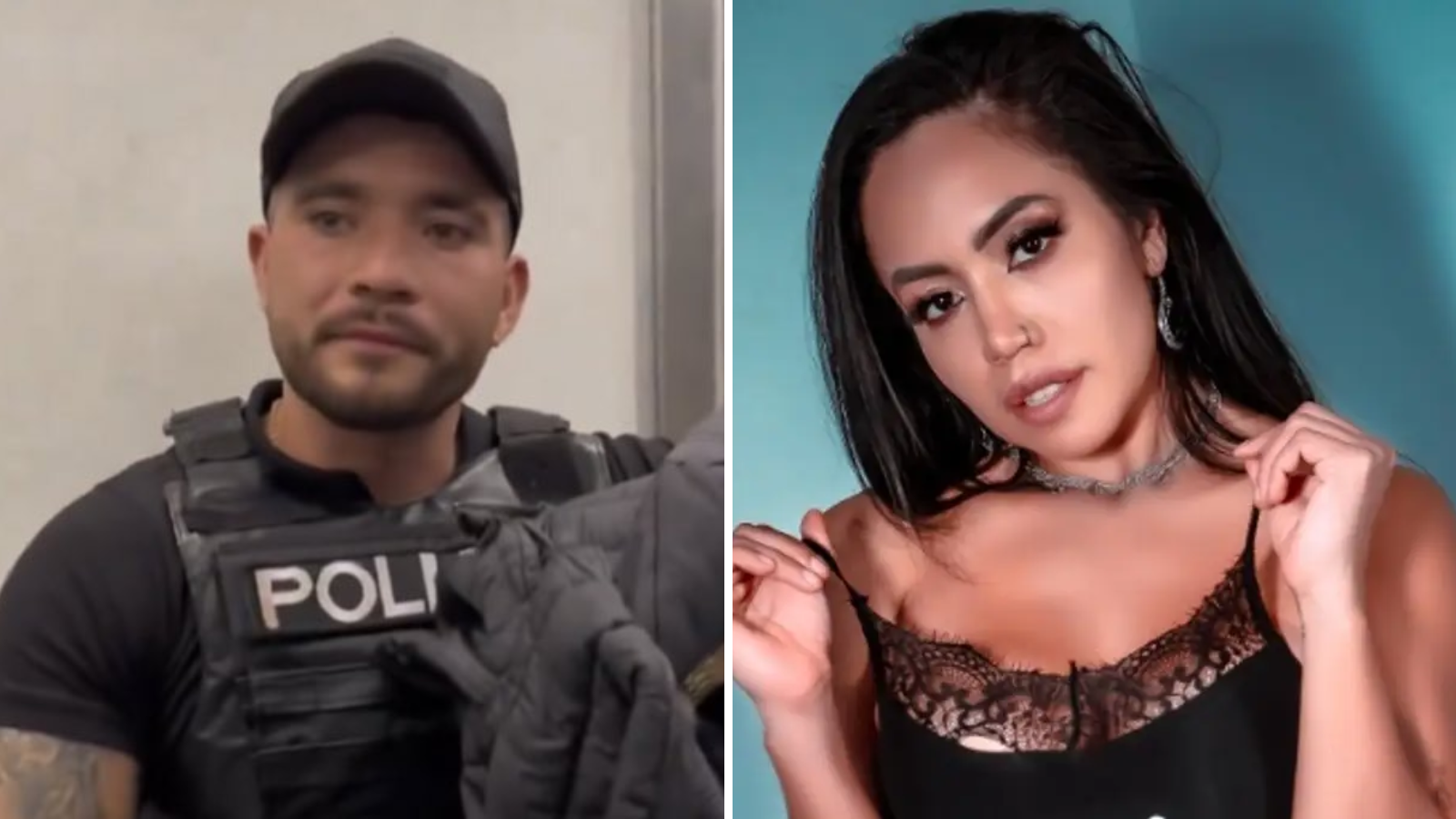 Suspenden a policía por participar en video sexual con Luna Bella