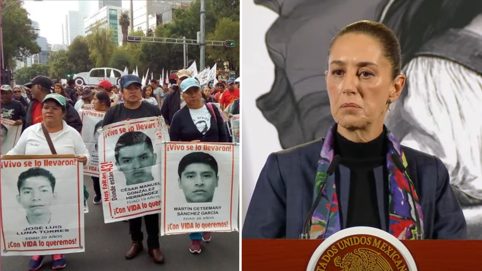 Padres de Ayotzinapa se reúnen con Sheinbaum