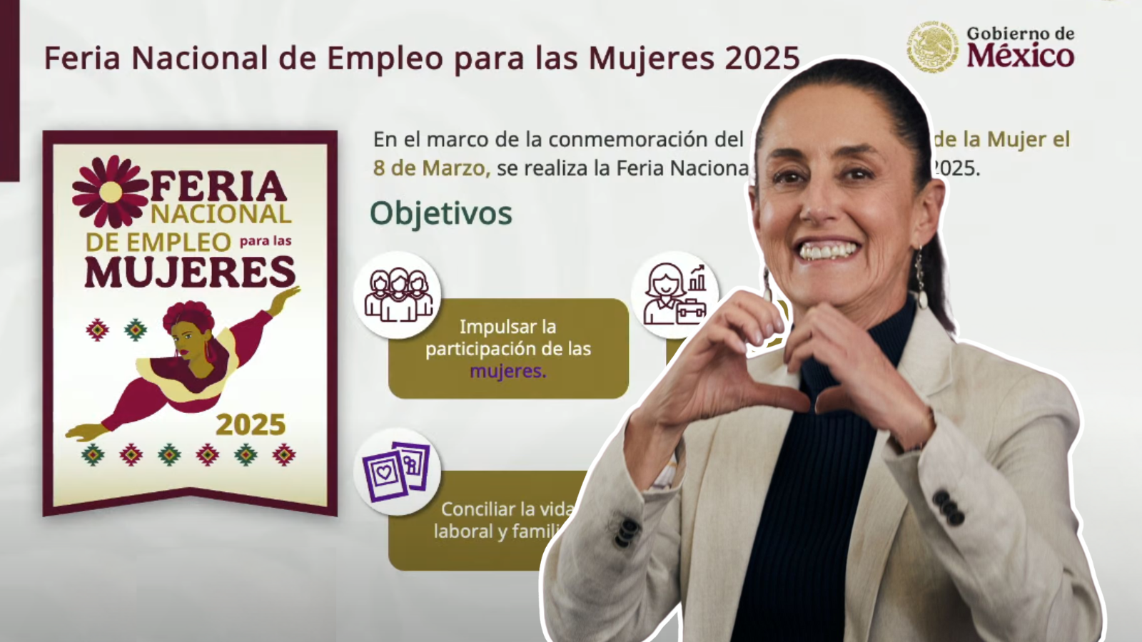 Sheinbaum anuncia la Feria Nacional del Empleo para Mujeres