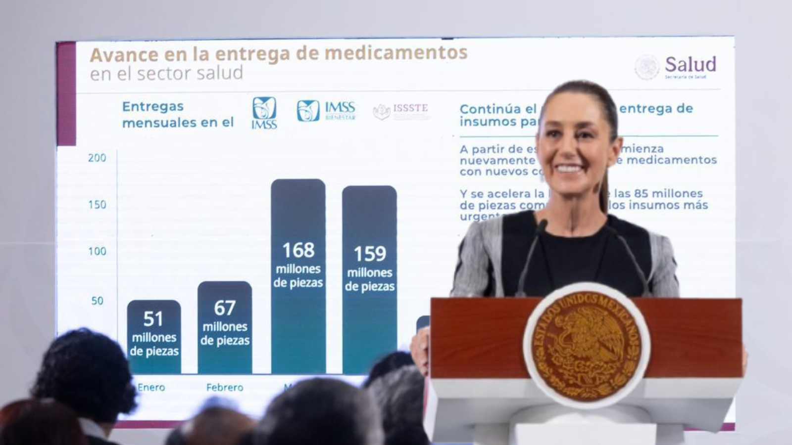 Mexico ofrece trato digno en atención médica Claudia Sheinbaum