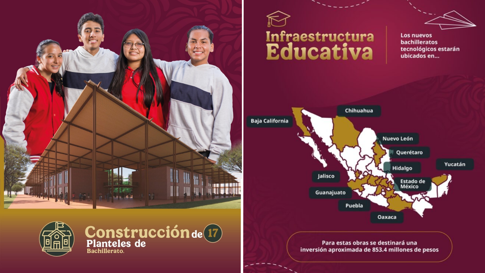 SICT construirá 17 planteles de Bachillerato en 11 estados del país