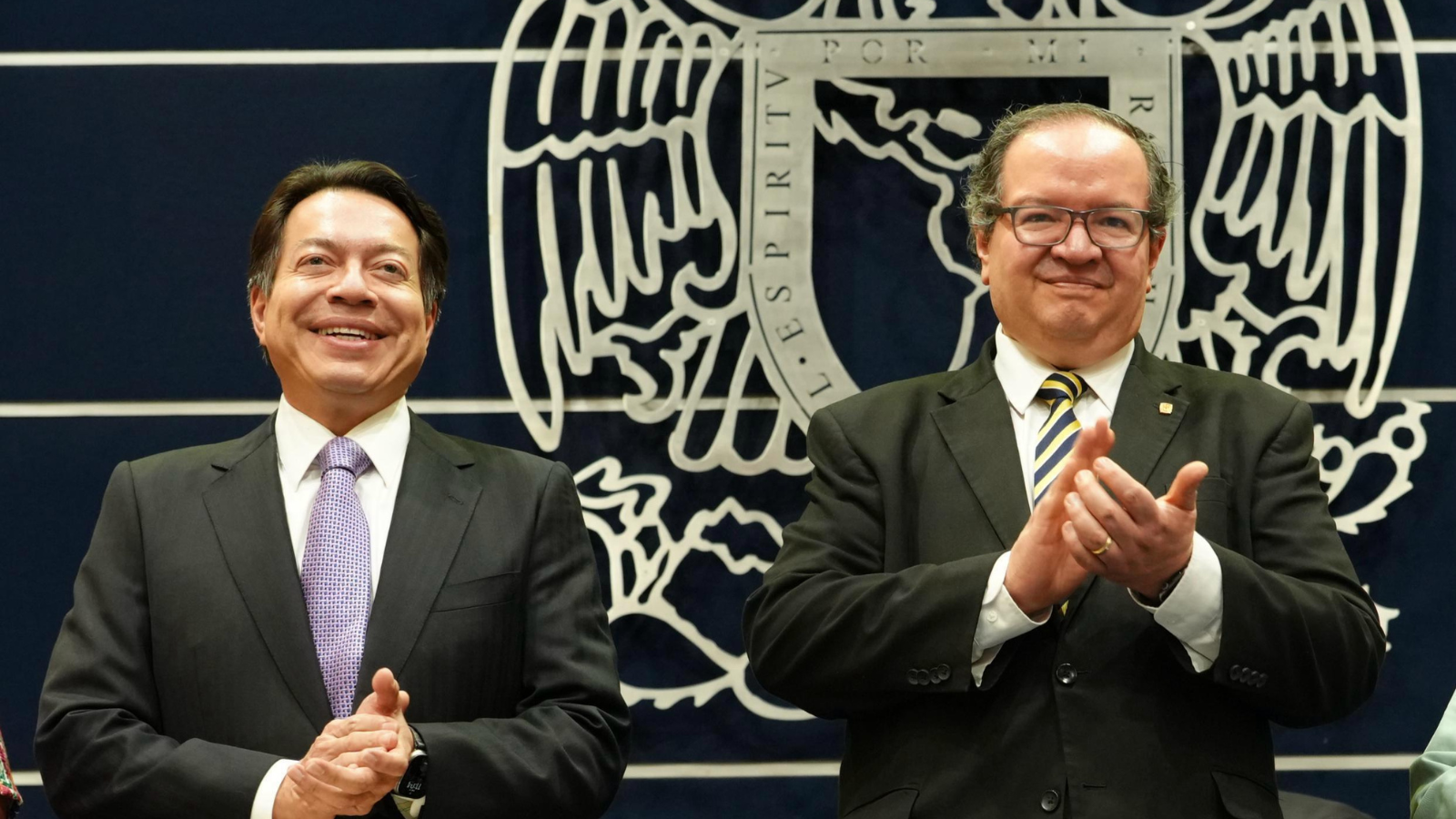 Mario Delgado, en la UNAM, reitera que la educación es clave para una cultura de paz