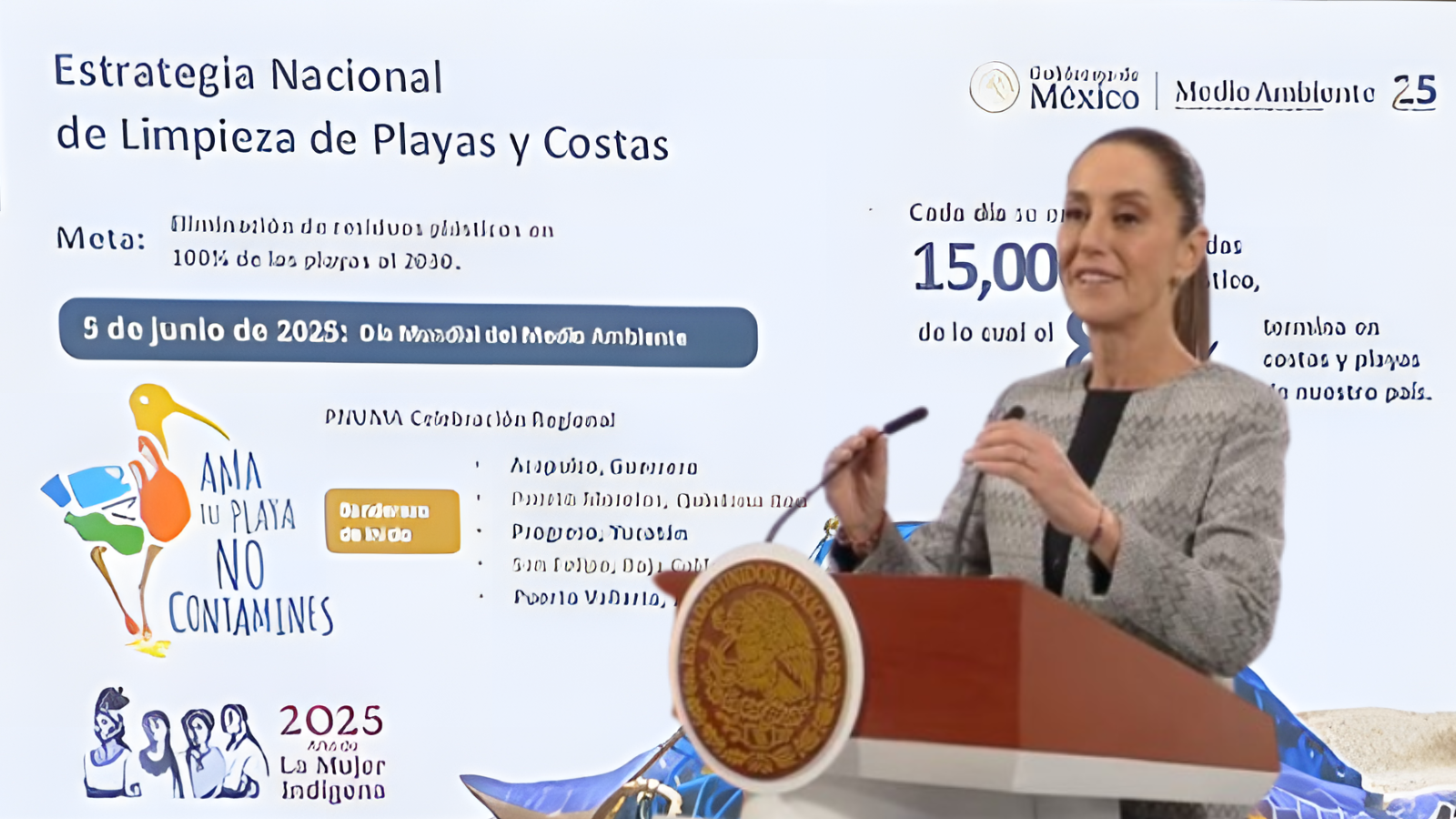 Sheinbaum anuncia la Estrategia Nacional de Limpieza de Playas y Costas