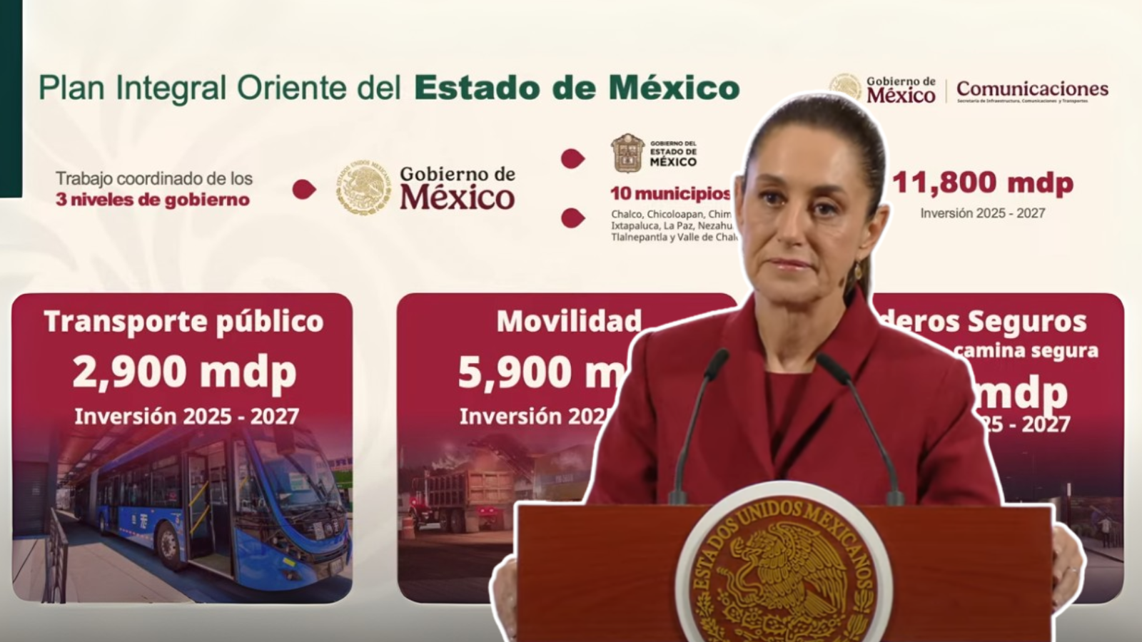Sheinbaum presenta el Plan integral para la zona oriente del EdoMéx