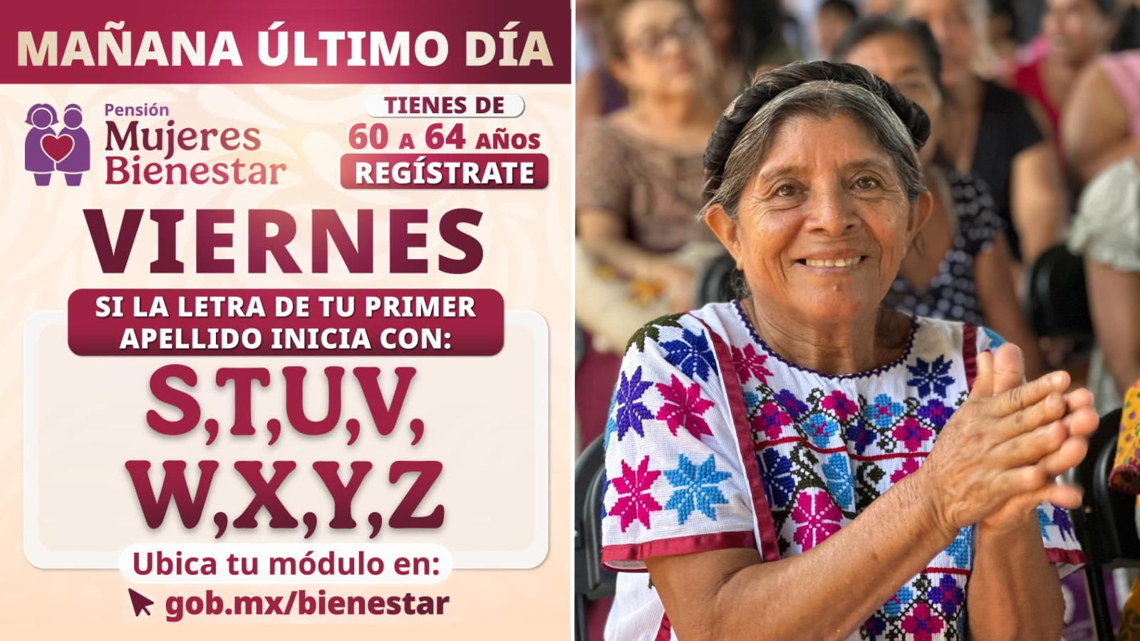 Pensión Mujeres Bienestar agosto
