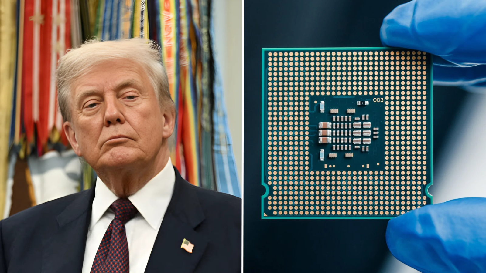 Trump anuncia arancel del 100 por ciento a chips importados