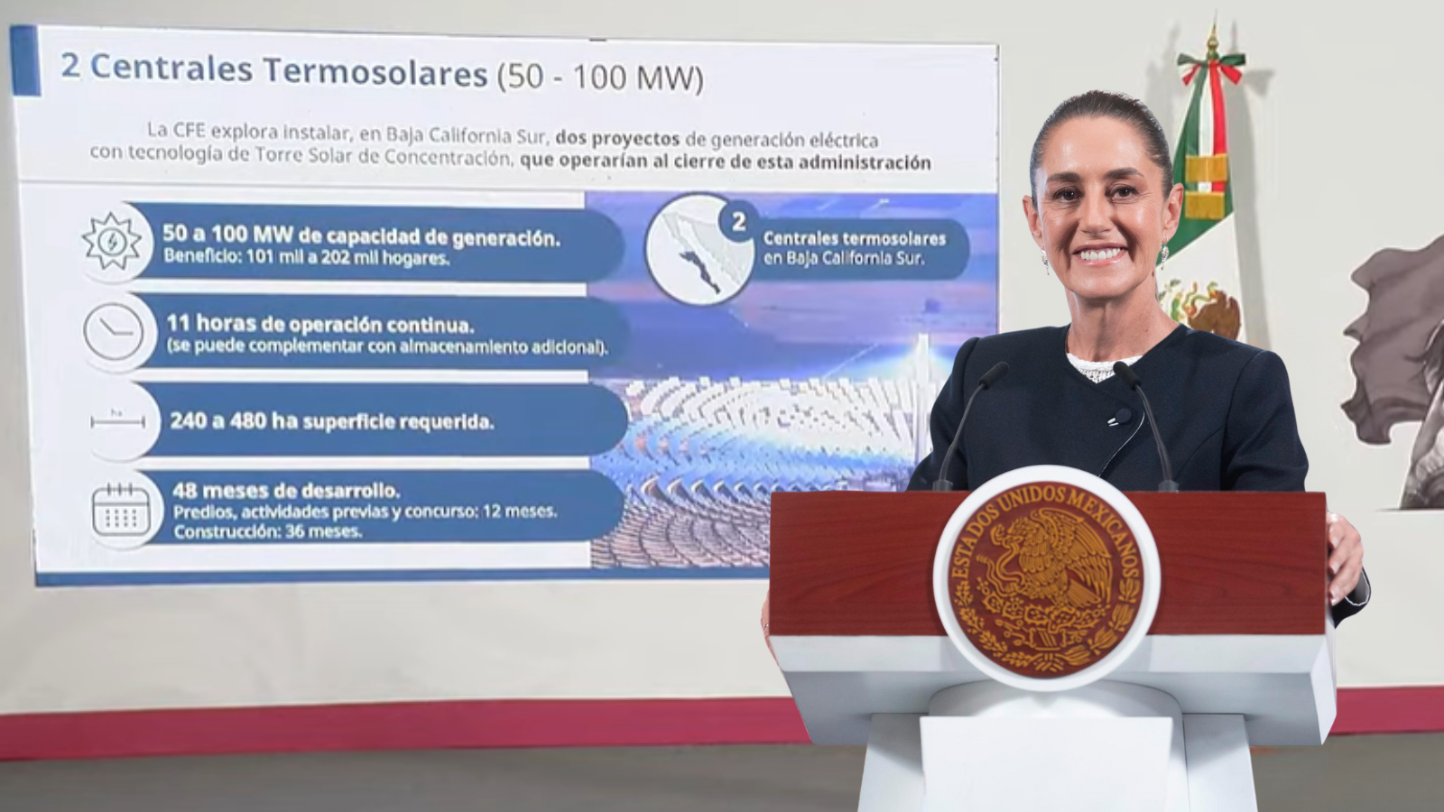plantas termosolares baja california sur claudia Sheinbaum