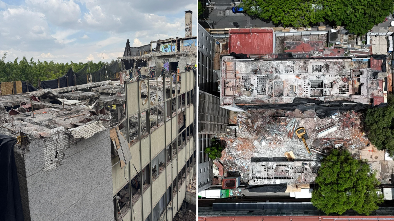 Avanza demolición del antiguo hospital Dr. Gonzalo Castañeda del ISSSTE, en Tlatelolco