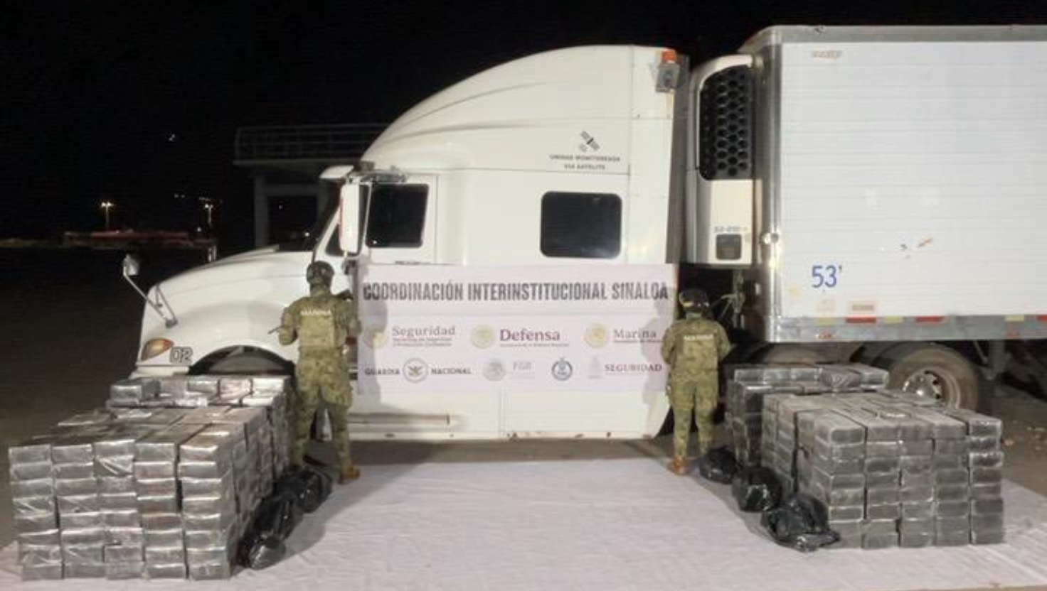 Semar asegura 1.5 toneladas de metanfetamina en Mazatlán, Sinaloa