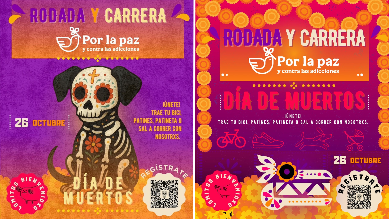 Carrera y rodada por la paz y contra las adicciones