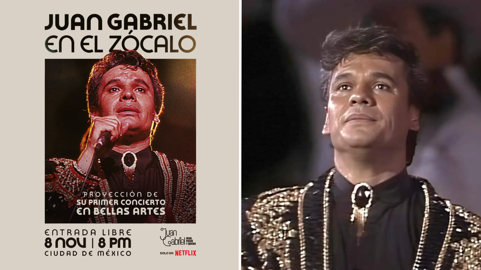 Proyectarán concierto de Juan Gabriel en Bellas Artes en CDMX