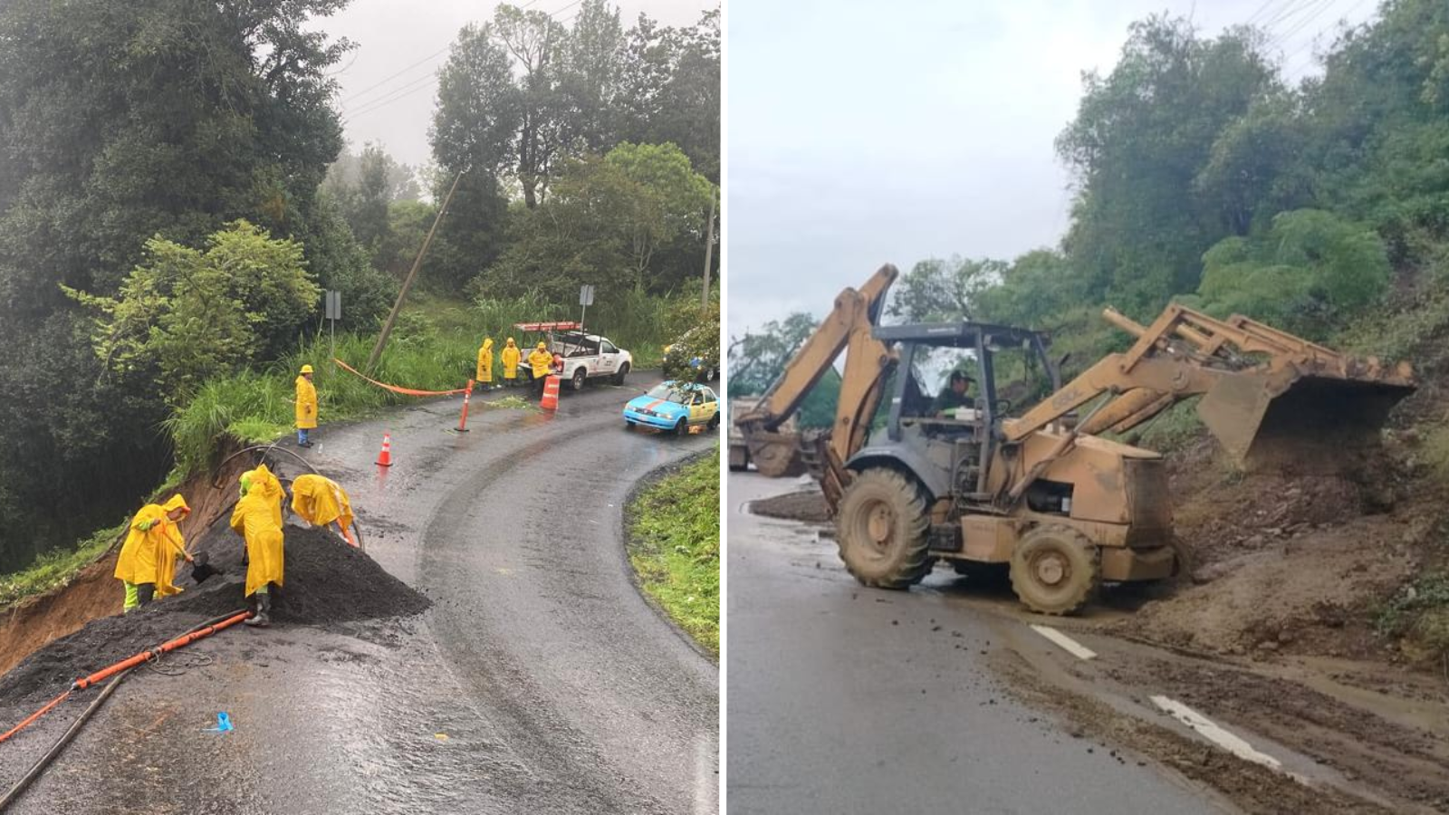 SICT atendió la mayoría de las afectaciones en carreteras por lluvias en 5 estados