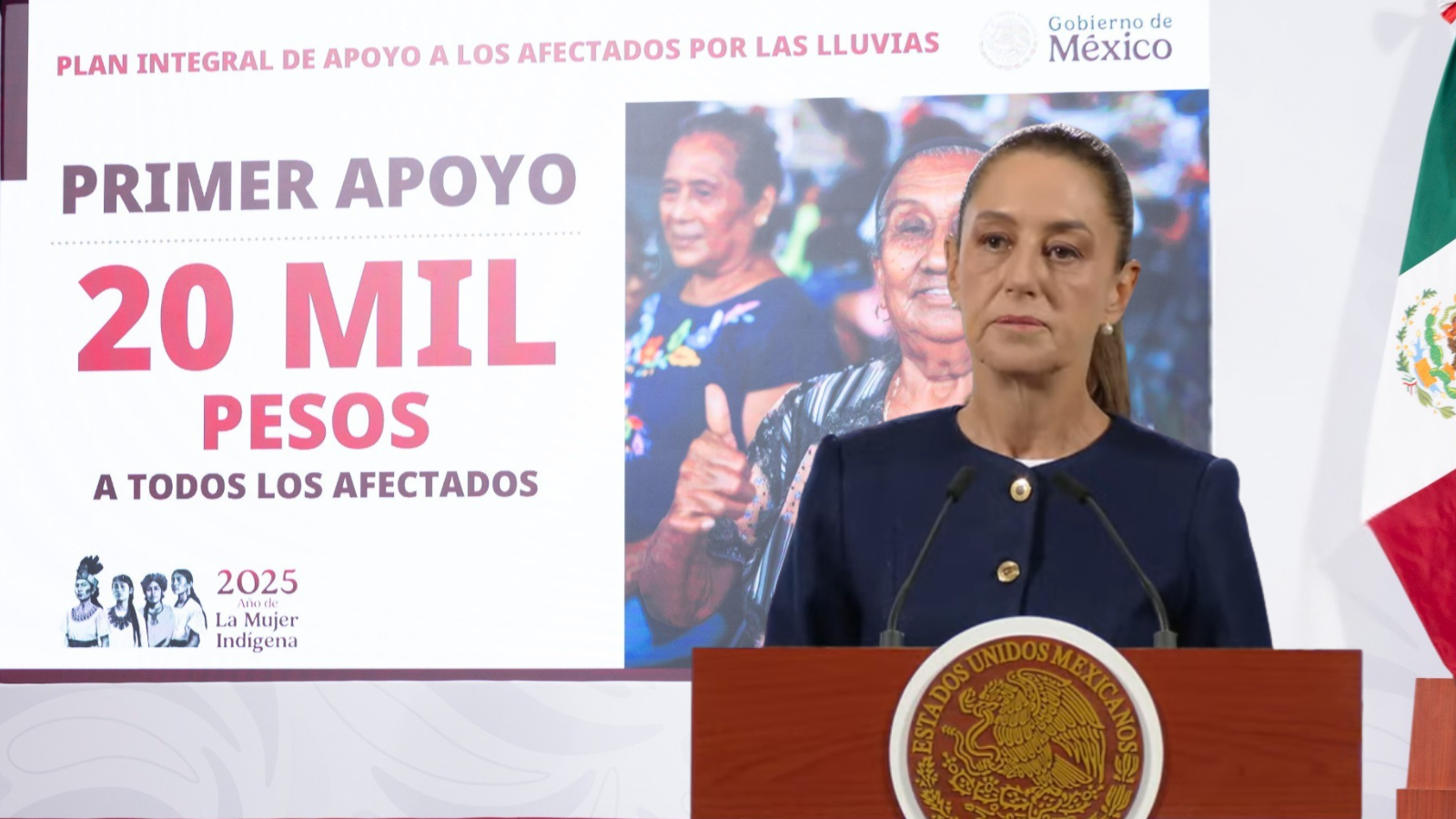 Sheinbaum anuncia inversión inicial de 10 mmdp en apoyos a damnificados