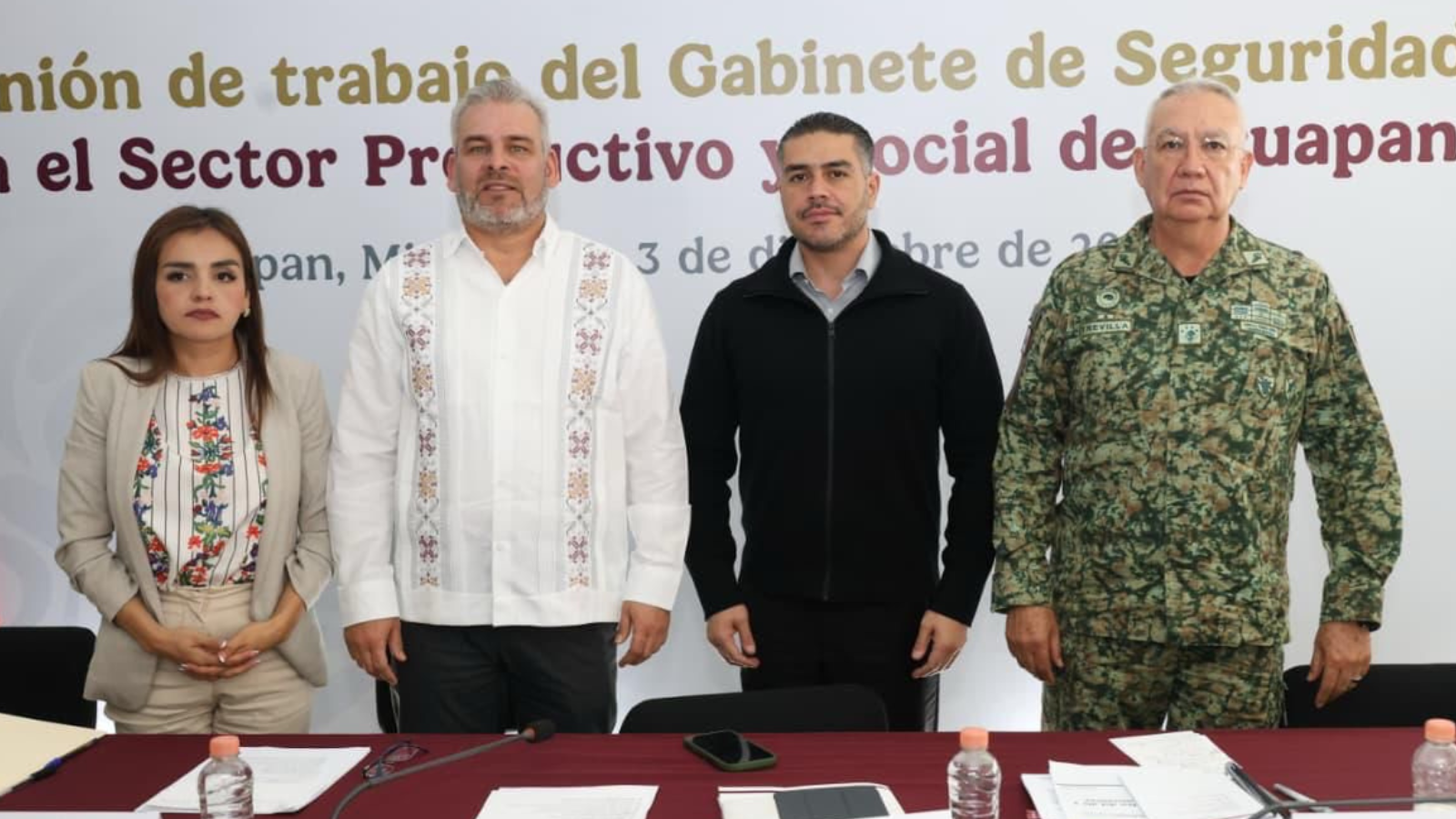 Gabinete de Seguridad refuerza acciones coordinadas en Michoacán