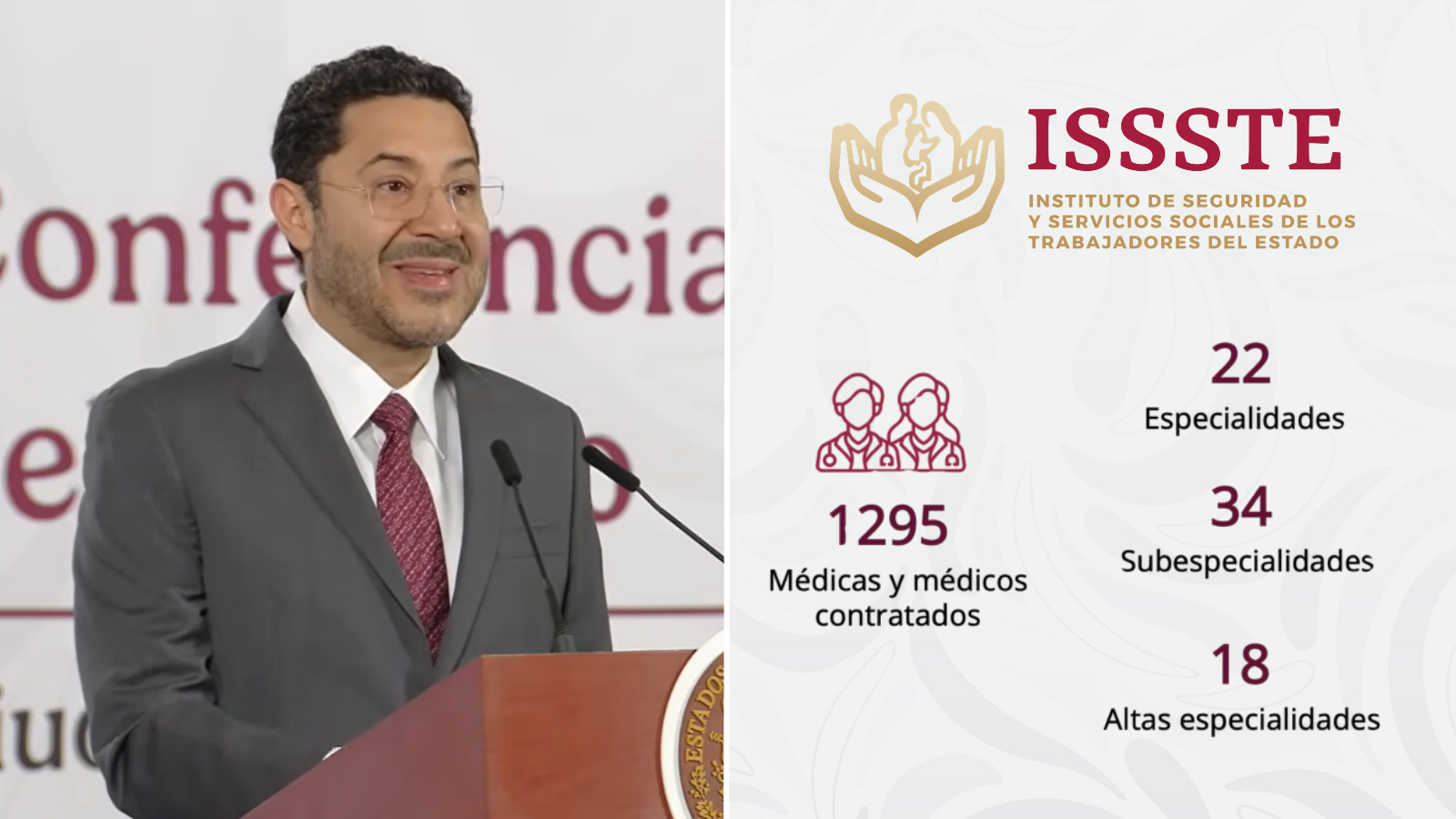 Martí Batres anuncia contratación de mil 295 especialistas para el ISSSTE