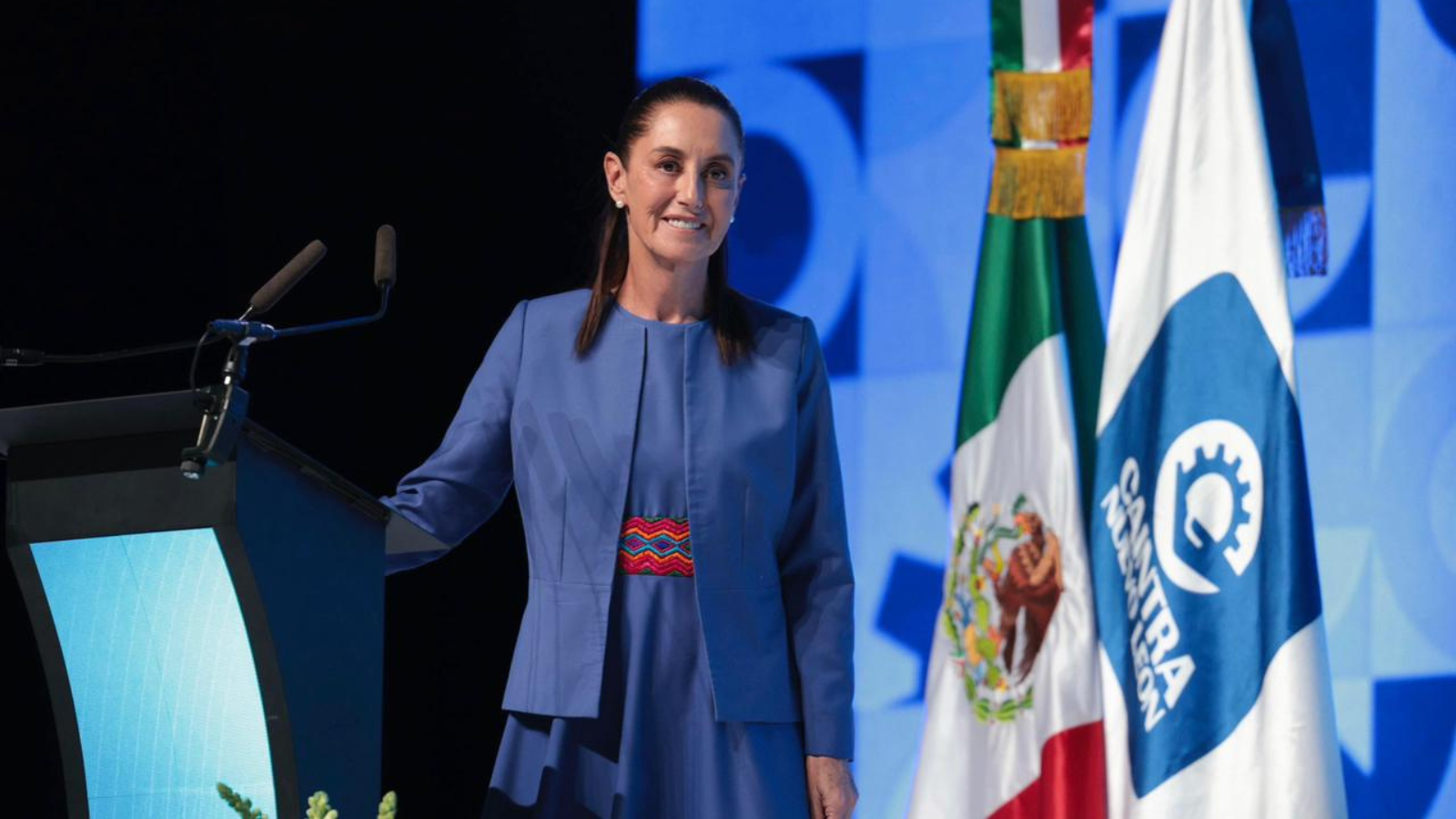 Sheinbaum asistió a la 82 Asamblea Anual de la CAINTRA en Nuevo León