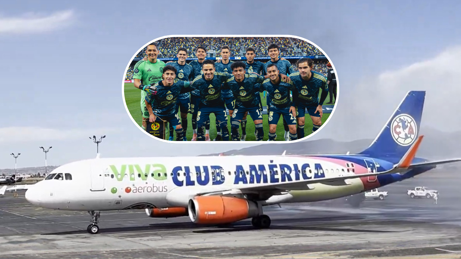 Club América Avión falla eléctrica