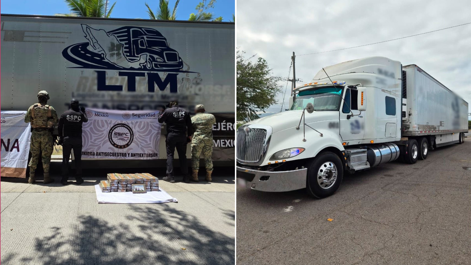 En Colima, aseguran 60 kilos de cocaína ocultas en un tractocamión