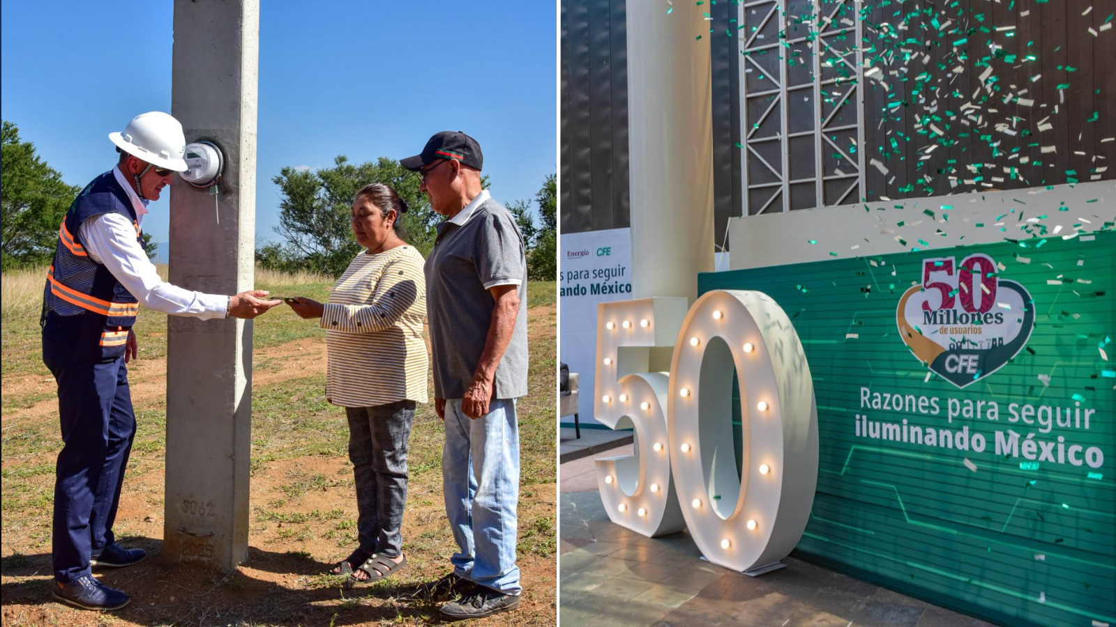 CFE Con justicia energética, 50 millones de razones para seguir iluminando a México