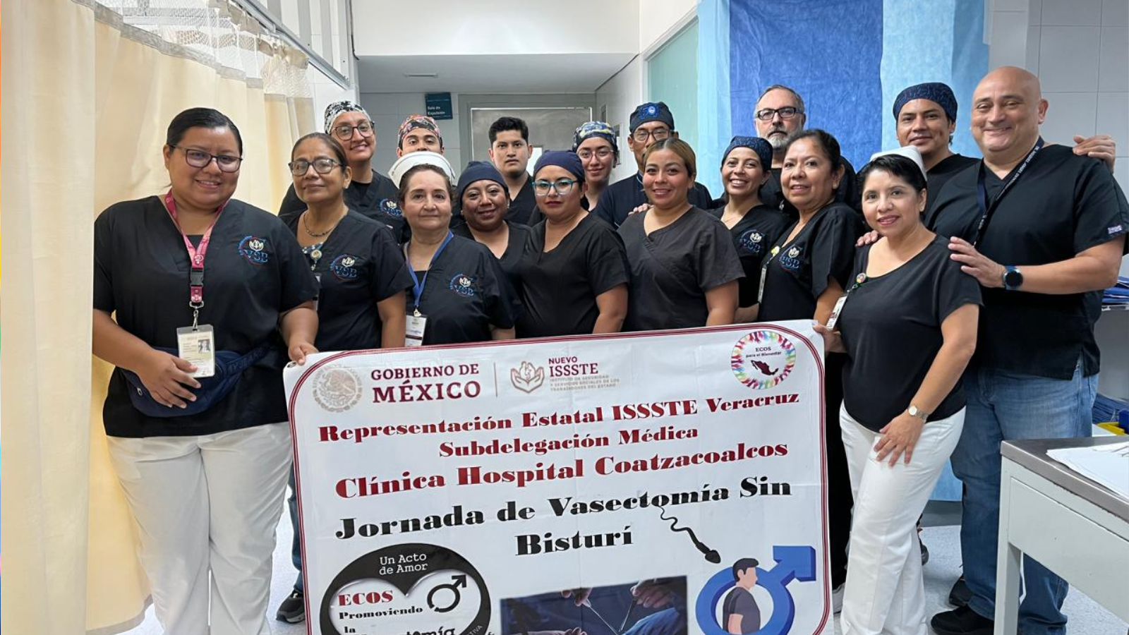 Con la jornada de vasectomía sin bisturí, el ISSSTE benefició a 34 derechohabientes en la CH Coatzacoalcos, Veracruz