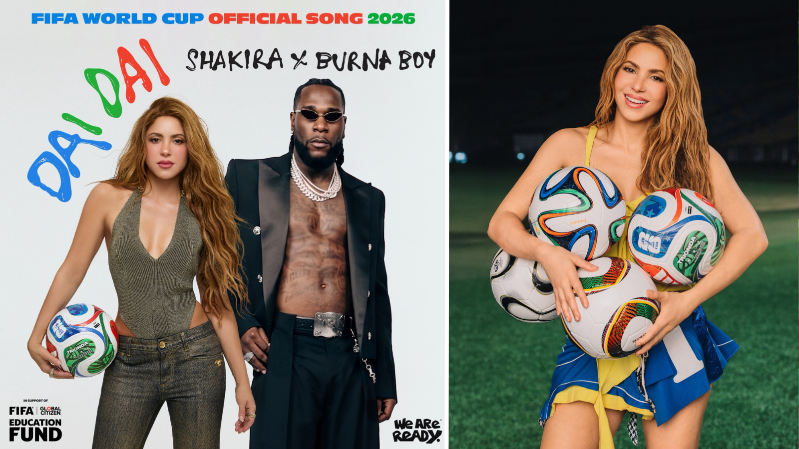 Shakira y Burna Boy unen fuerzas en Dai Dai el himno oficial del Mundial 2026
