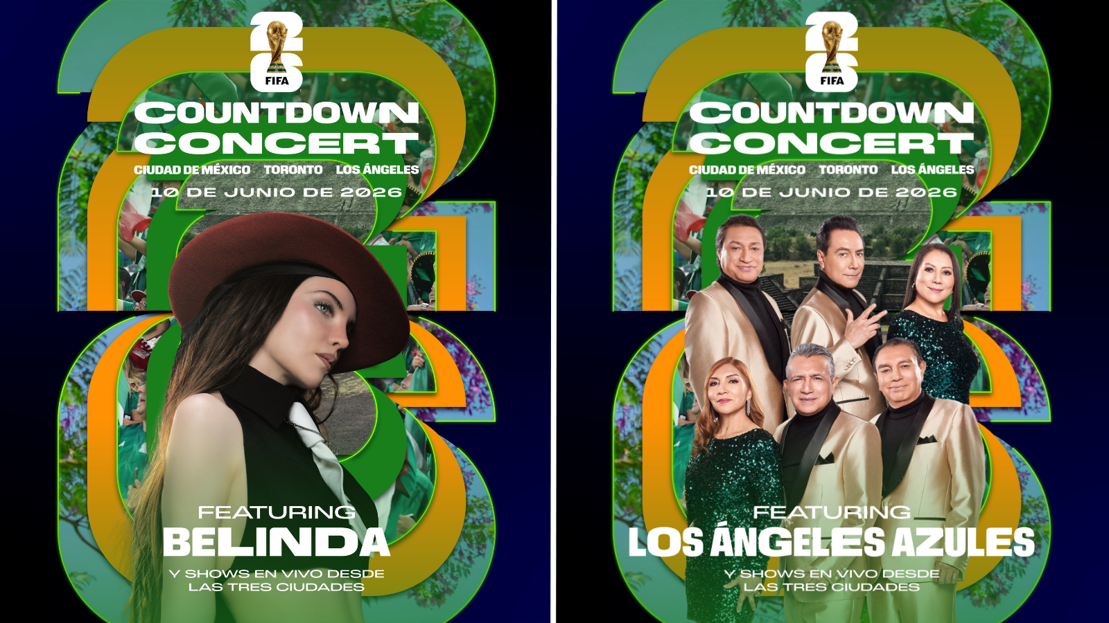 Countdown Concert Belinda Los Ángeles Azules CDMX FIFA