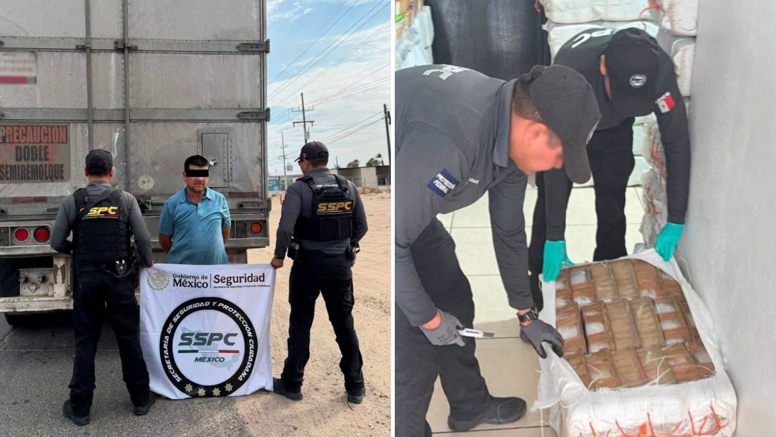 Aseguran cargamento de más de tres toneladas de metanfetamina en Sonora
