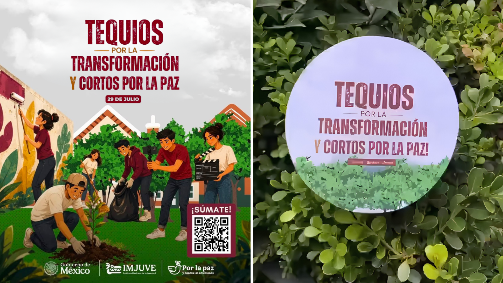 IMJUVE convoca a la Jornada Nacional de Tequios por la Transformación y Cortos por La Paz
