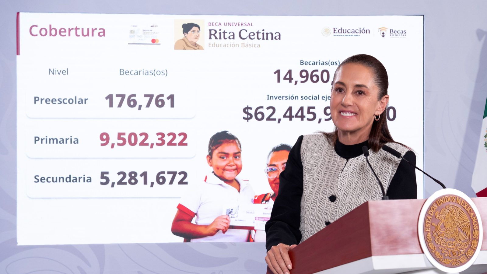 Dispersión de la Beca Rita Cetina para útiles y uniformes escolares en primaria, ya inició